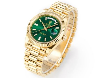 PPM Factory Rolex DD 2836/3255 Movement 18K Gold President Band Green Face Watch